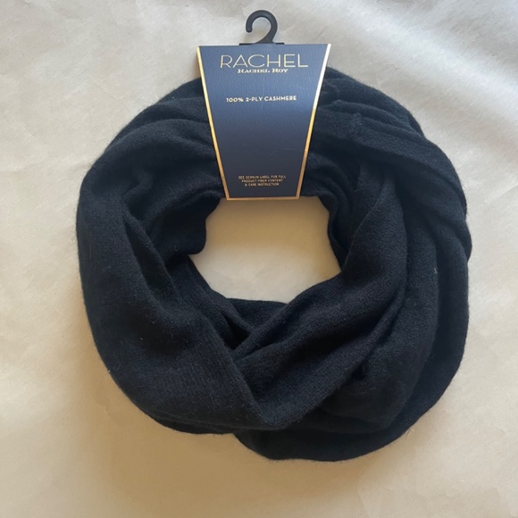 RACHEL RACHEL ROY Cashmere 2-ply Black Infinity Winter Loop Scarf - Picture 2 of 5
